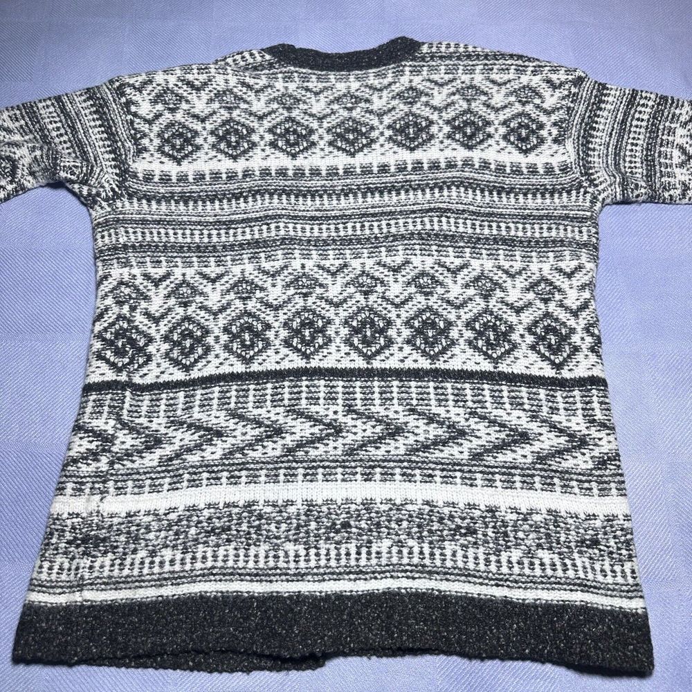 Lucky Brand Float Jacquard Open Front Cardigan Sweater Women's Size Large - Picture 15 of 16